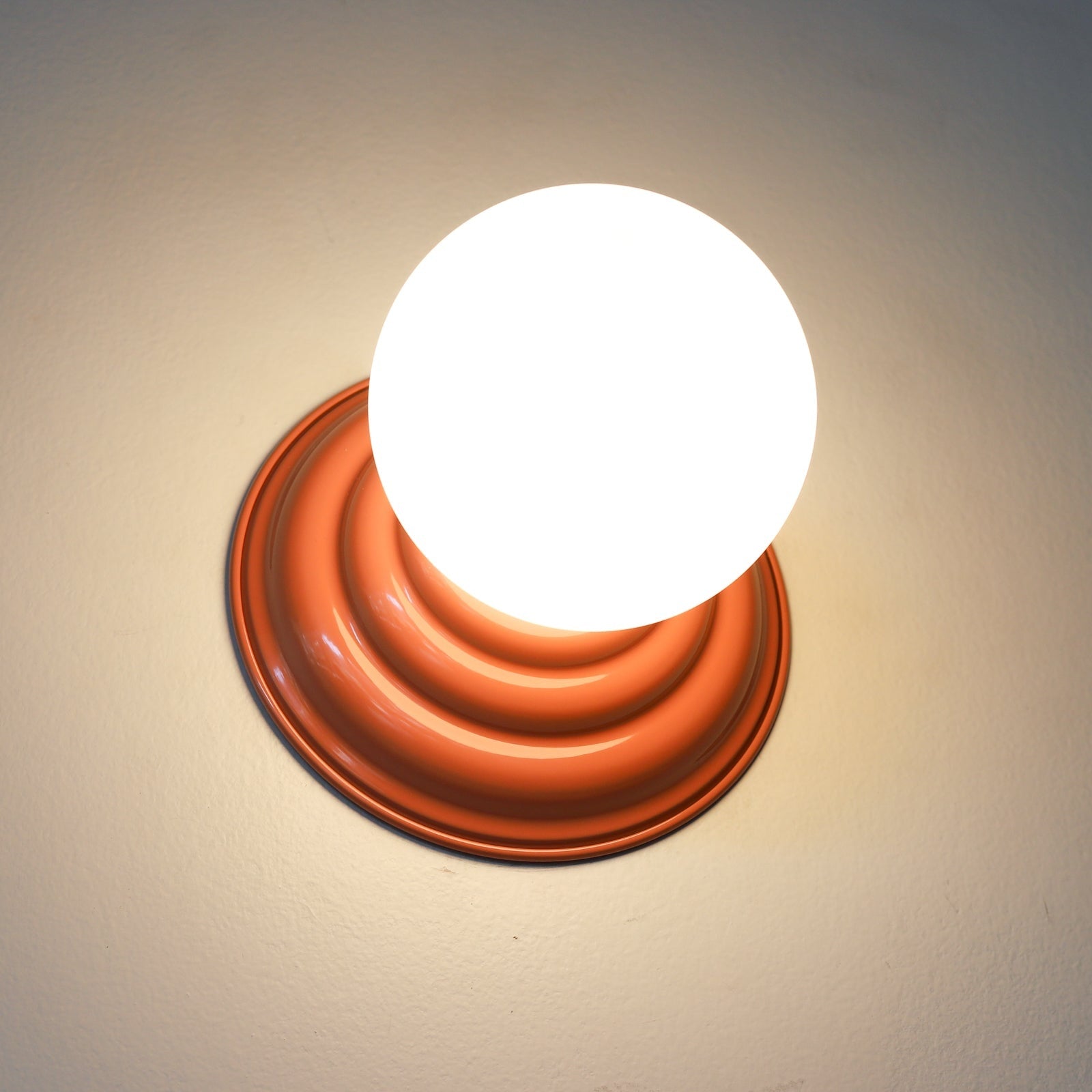 Retro Flushmount Ceiling Light or Wall Sconce - Minimalist Glass Globe
