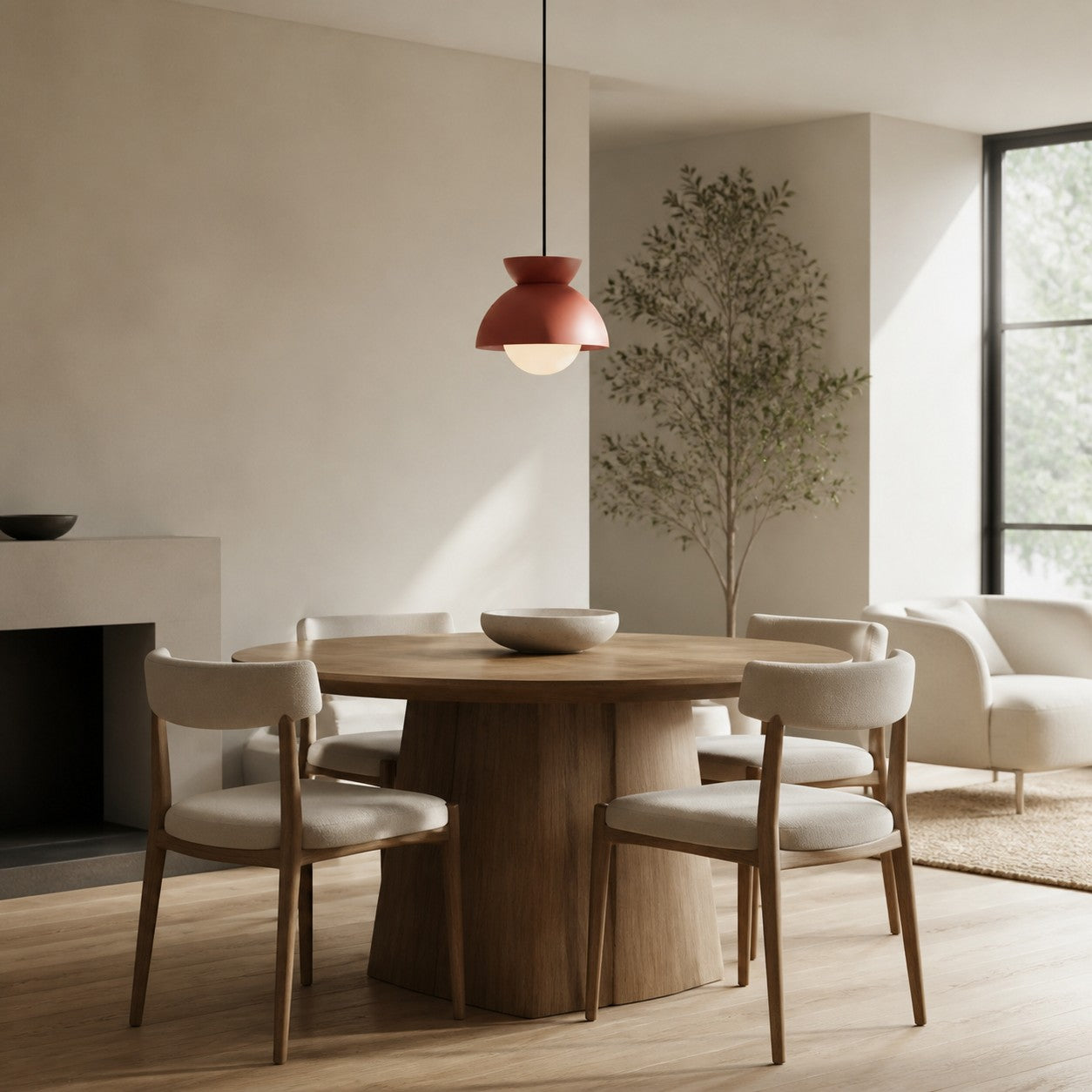 Aurelia Modern Dome Pendant Light – Sculptural Nordic Design