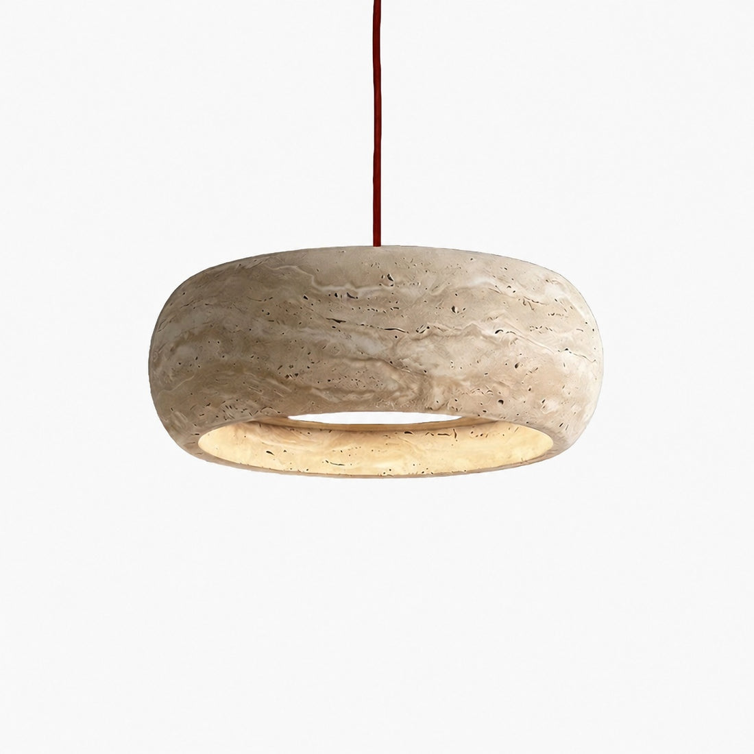 Kairis Travertine Natural Stone Pendant Light - Vintage Style Lighting for Dining and Living Spaces