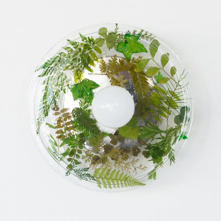 Botanical Wall Sconce - Handmade Resin Leaves Romantic Accent Lighting