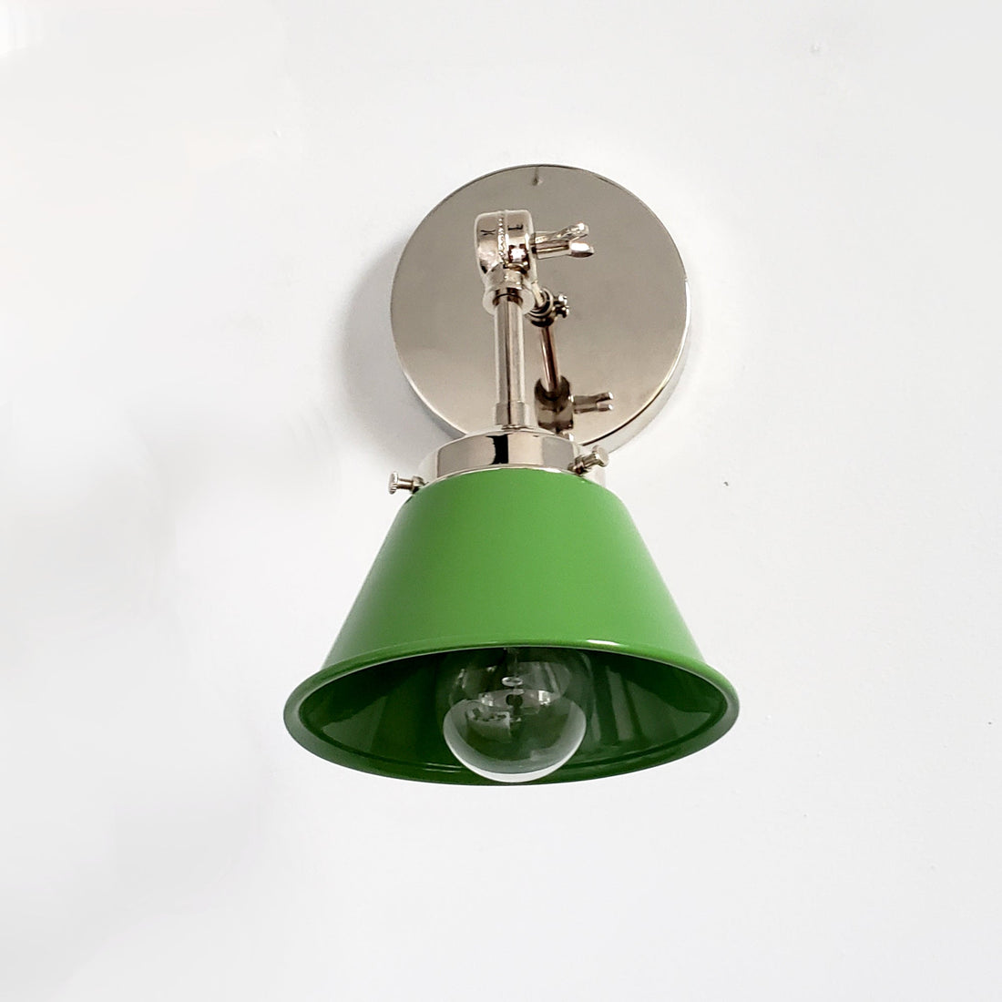 Modern Cone With Elegant Swivel Mechanism Brass Wall Lamp