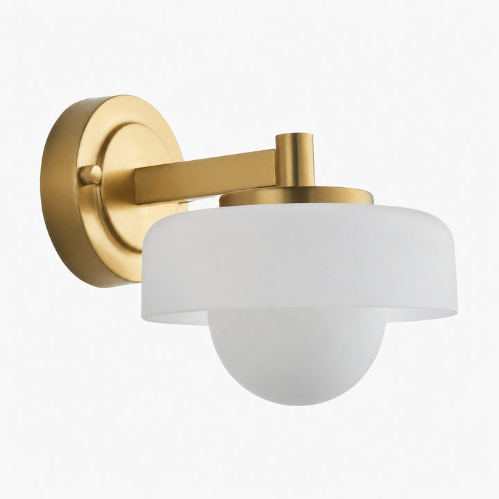 Zirvos Retro Globe Glass Wall Sconce – Elegant Brass-Inspired Shade Wall Light for Corridor