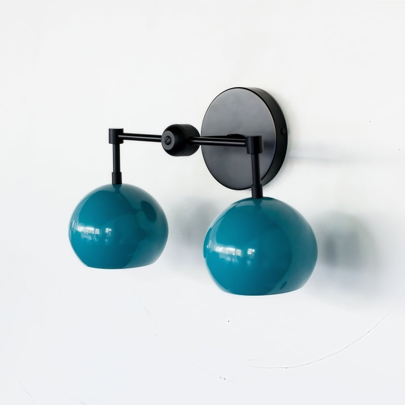 Navy Wall Light - Double Ball Bath Vanity Mirror Wall Sconce