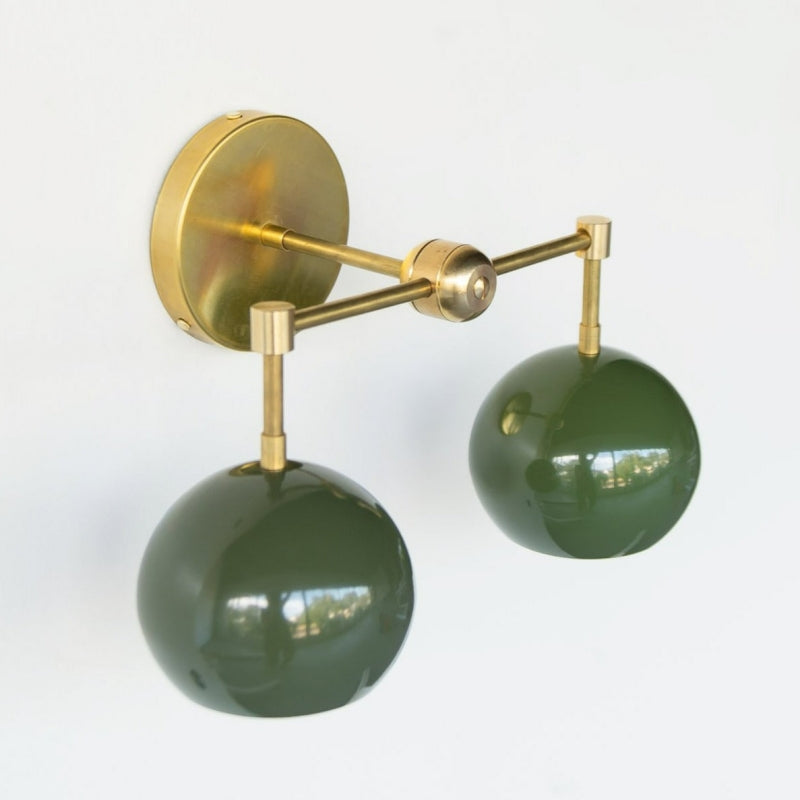 Spring Green Shades Sconce - Double Bubble Pop Vanity Wall Light