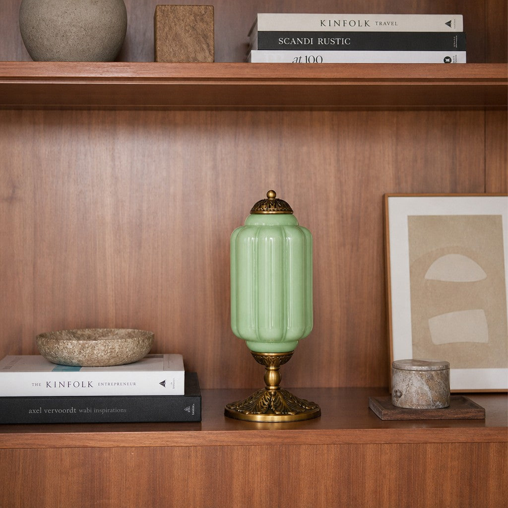 Eloise Milk Glass Table Lamp for Bedroom Decor