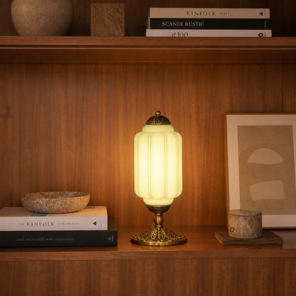 Eloise Milk Glass Table Lamp for Bedroom Decor