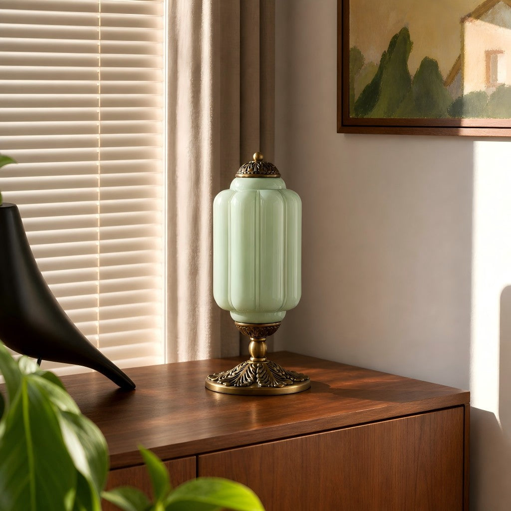 Eloise Milk Glass Table Lamp for Bedroom Decor