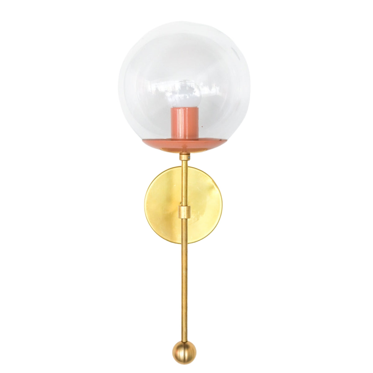 Modern Adjustable Wall Sconce - Brass & Glass Accent for Home Lighting