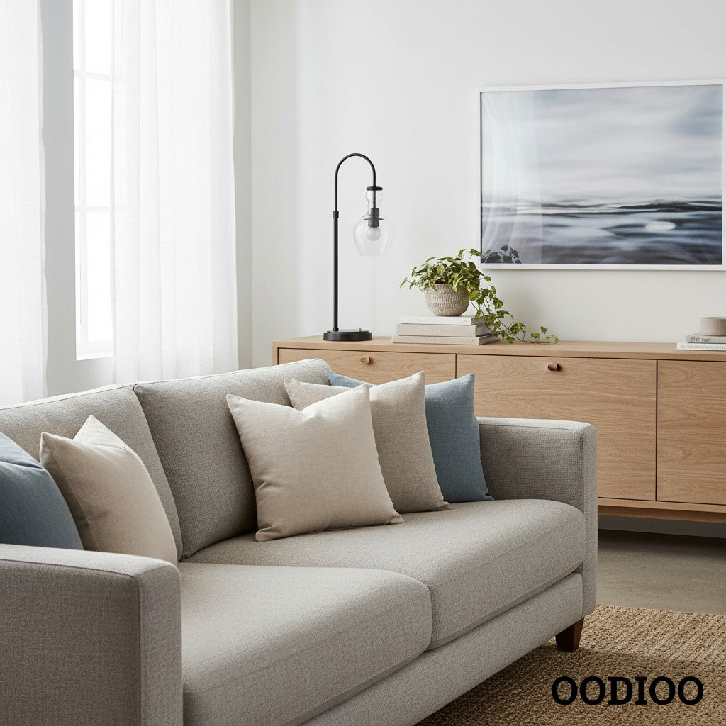 Lawson Modern Organic Glass Bronze Accents Table Lamp – Perfect for Contemporary Homes