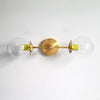 Color Pop Design Double Wall Light Fixture With Modern Metal Finish