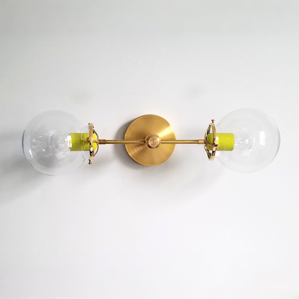 Color Pop Design Double Wall Light Fixture With Modern Metal Finish