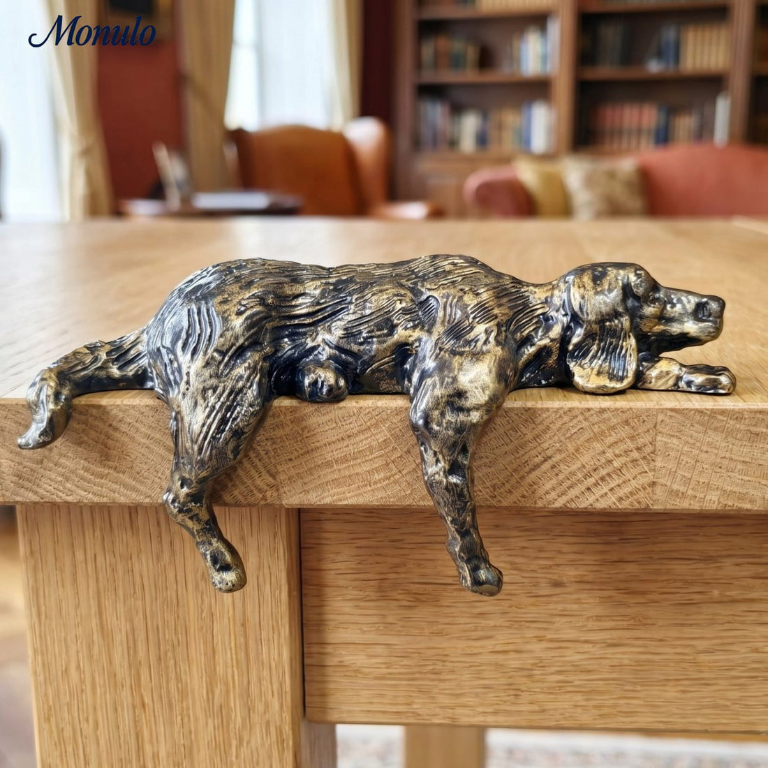Floxo Geometric Dog Sculpture Modern Decor - Minimalist Iron Art for Desk