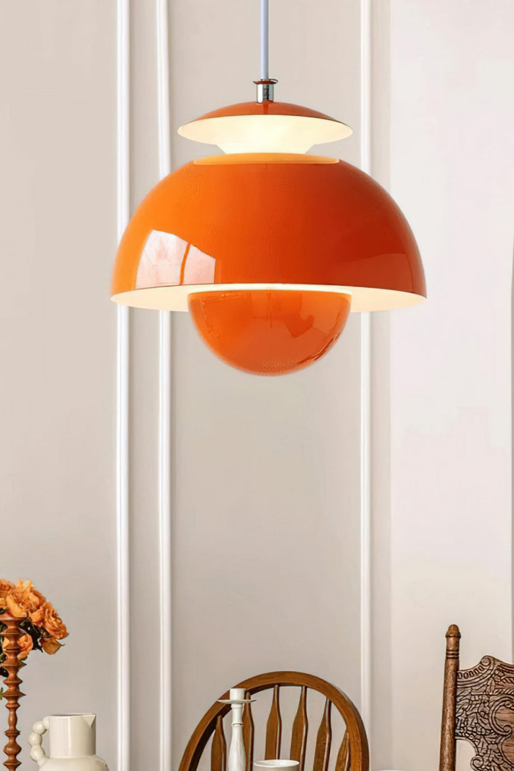 Nordic Metal Macaroon Flower Bud Shade LED Top Openable Pendant Light