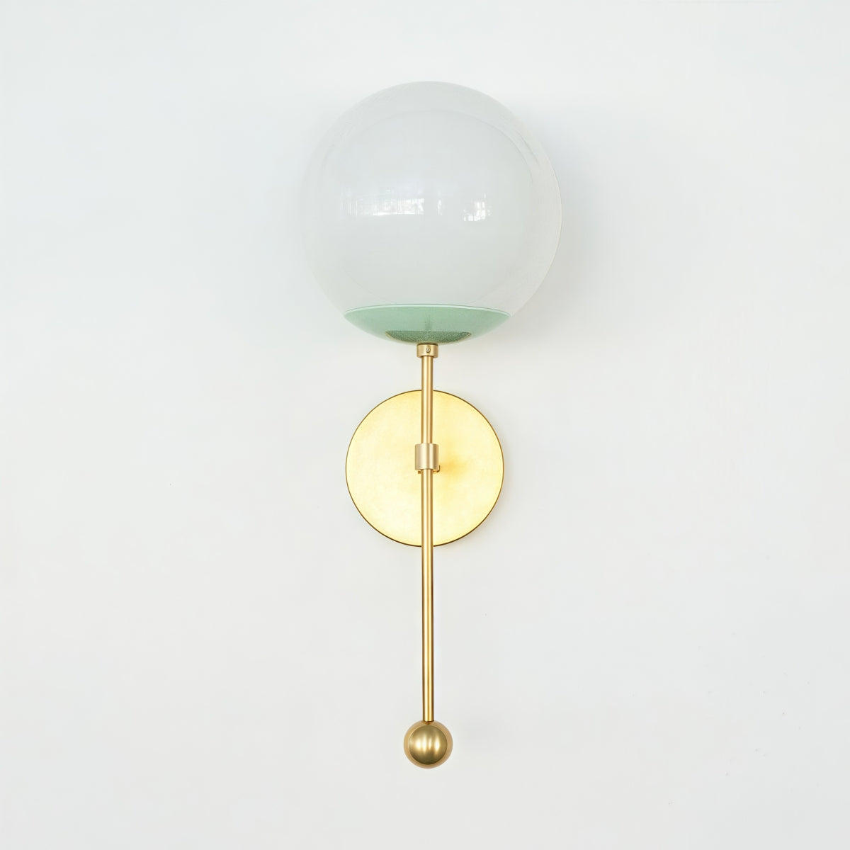 Modern Adjustable Wall Sconce - Brass & Glass Accent for Home Lighting