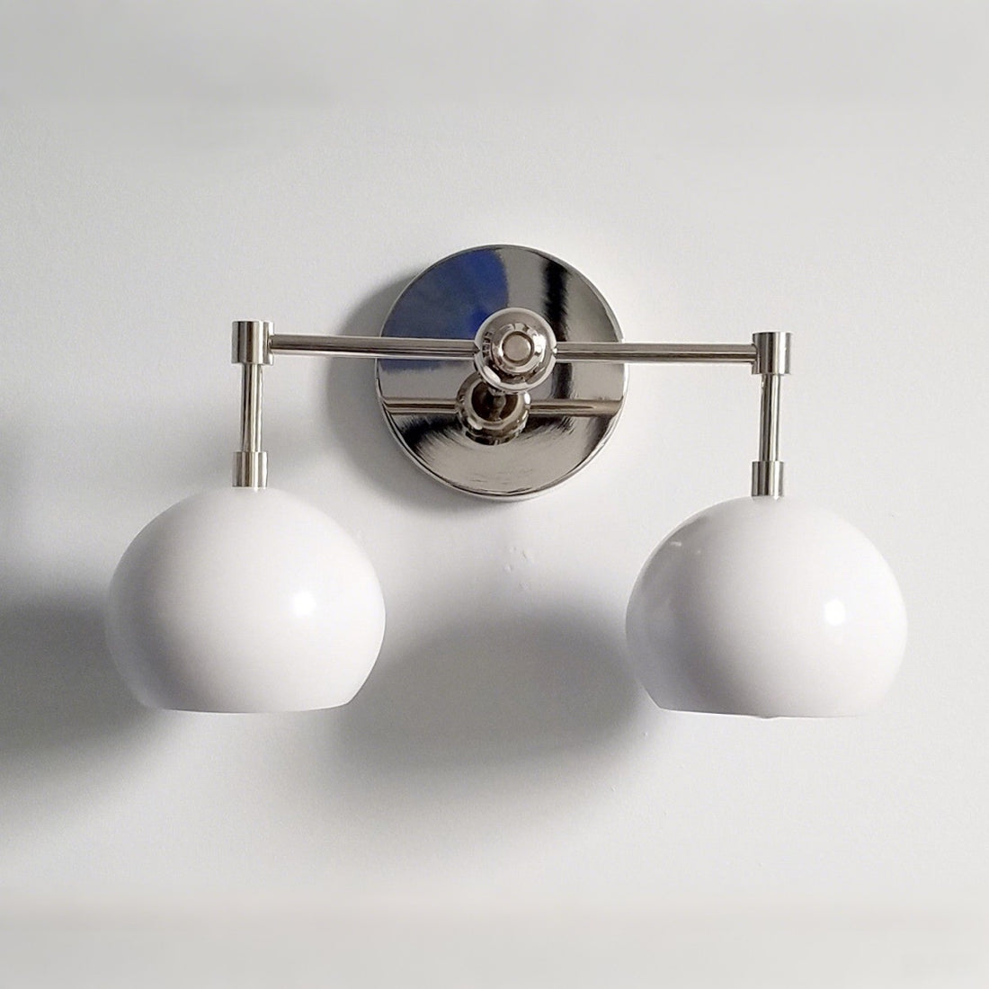 White Shades Loa Wall Sconce - Double Head Vanity Bathroom Light