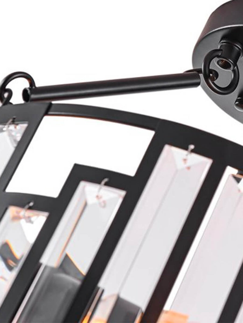 Retro Industrial Style 3-Light Pendant Lamp - Iron Birdcage Drum Light