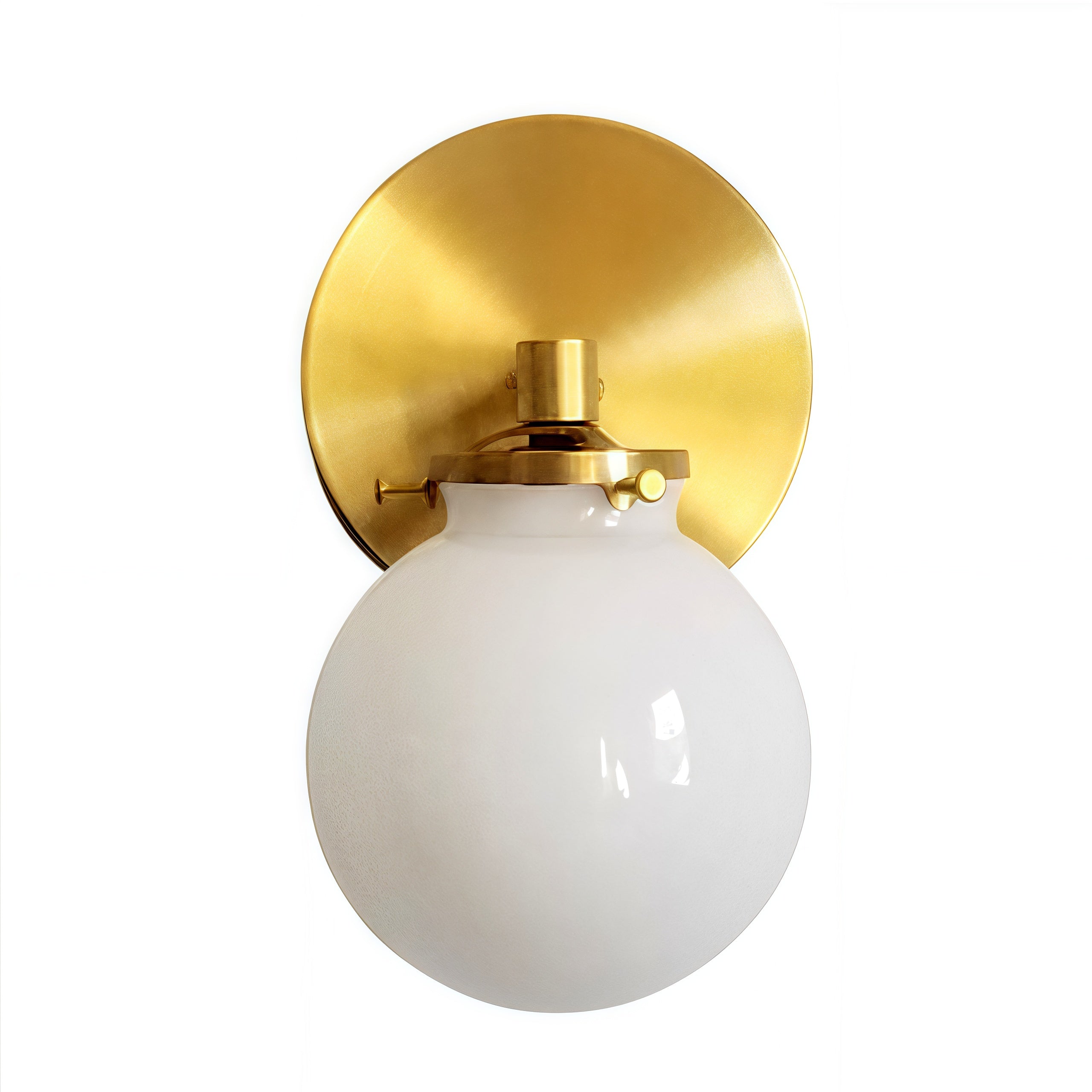 Vintage Globe Glass Wall Sconce - Metal Accent Lighting
