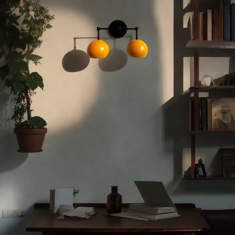 Sunshine Yellow Shades Sconce - Bubble Pop Vanity Wall Light For Bedroom