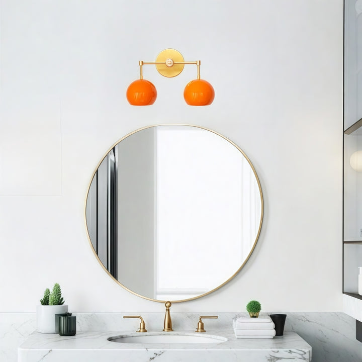 Orange Peel Loa Wall Sconce - Double Bubble Vanity Bath Wall Light