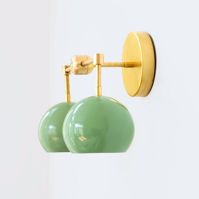 Spring Green Shades Sconce - Double Bubble Pop Vanity Wall Light