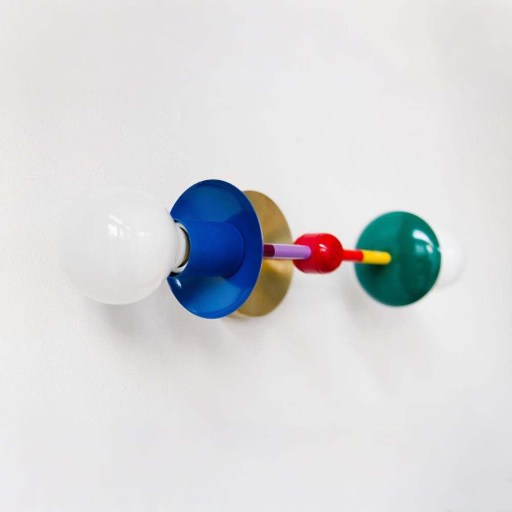 Colorful Wall Sconce - Rainbow Finish for Bedroom & Hallway Lighting
