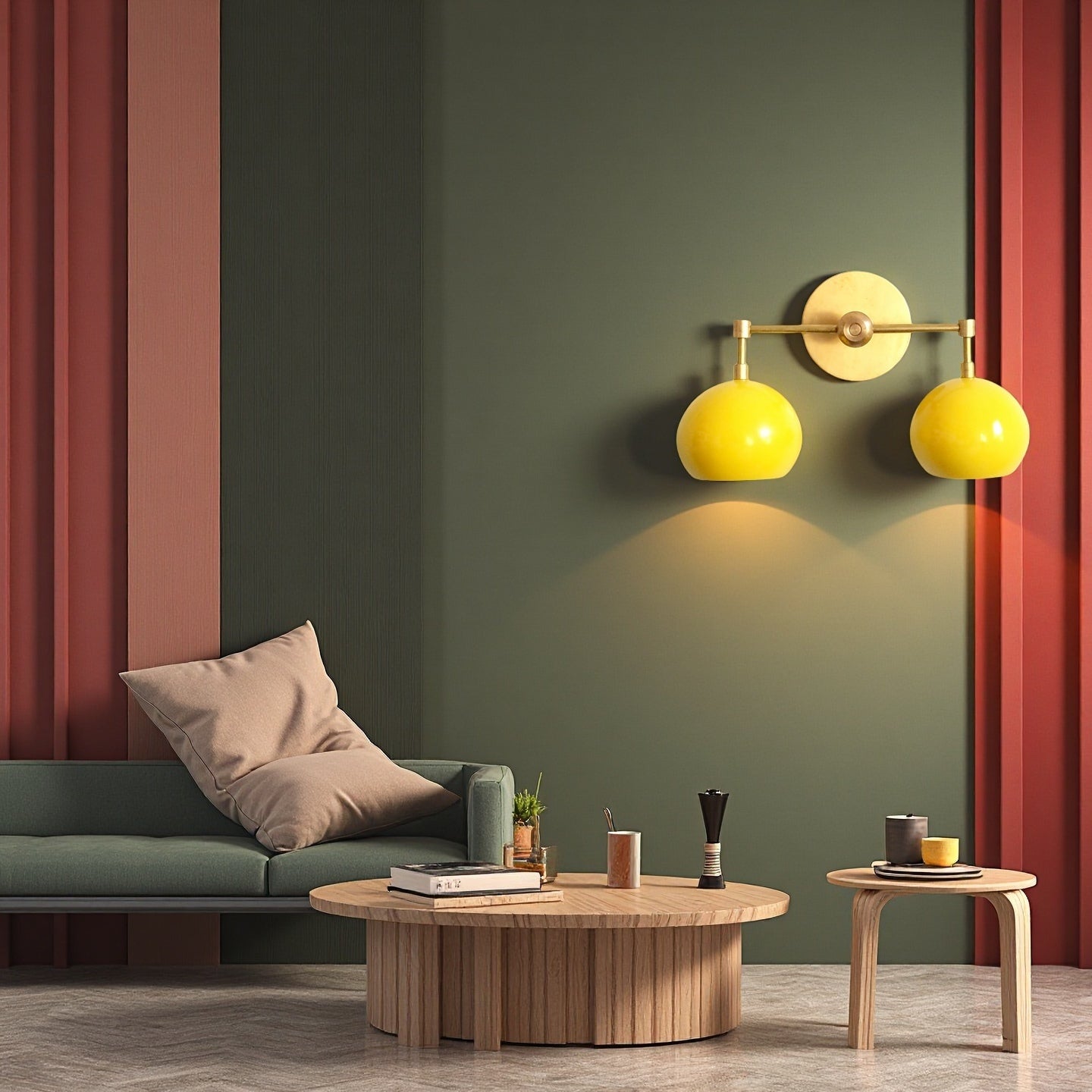 Sunshine Yellow Shades Sconce - Bubble Pop Vanity Wall Light For Bedroom