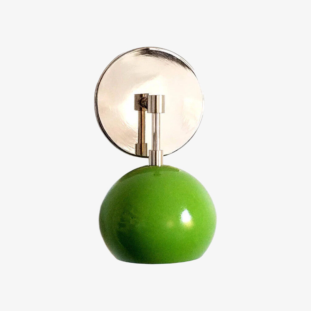 Vintage Inspired Spring Green Globe Wall Sconce