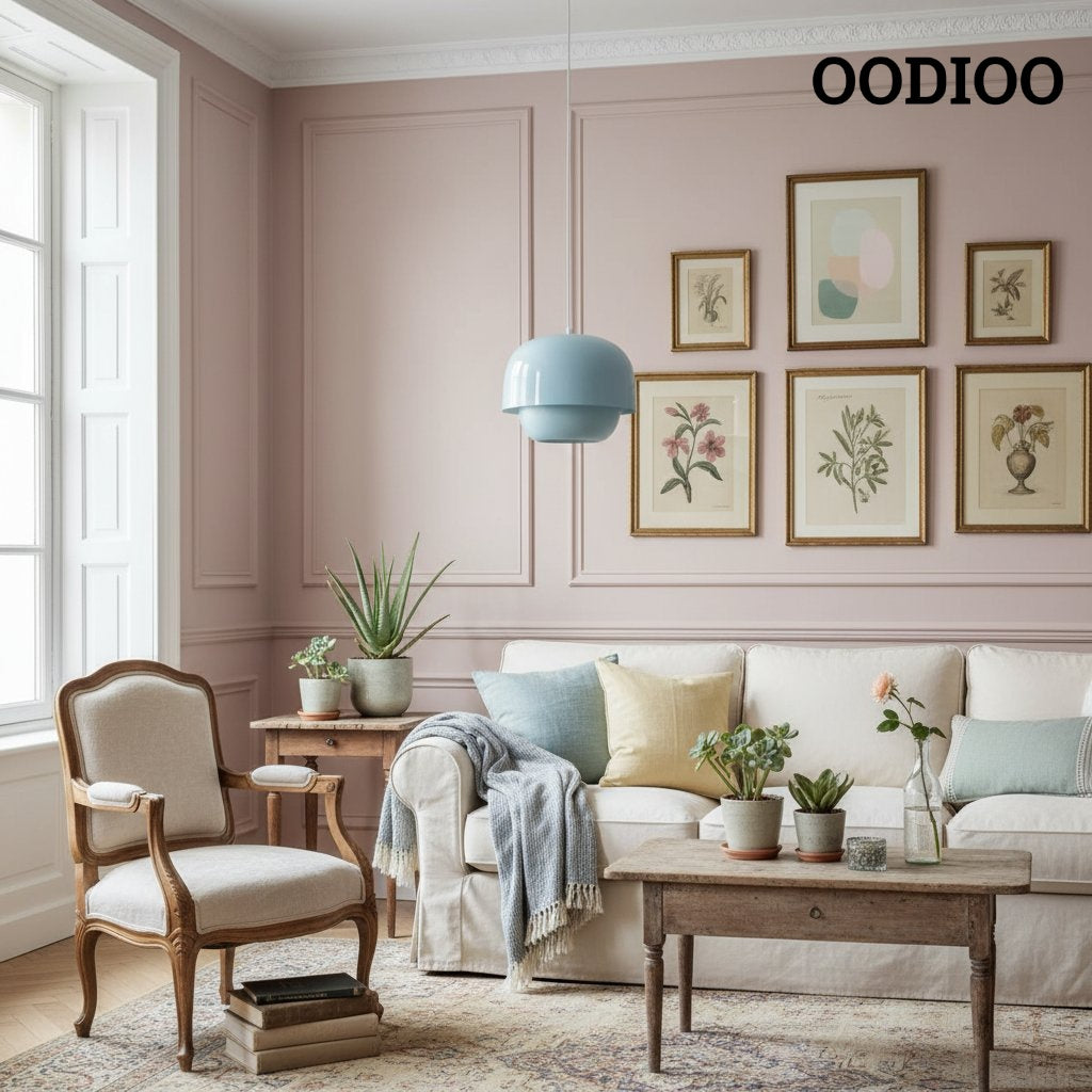 Stained Glass Pendant Lamp – Double Dome Colored Glass Light