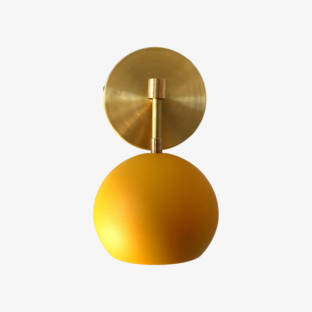 Accent Lighting Globe Wall Sconce in Sunshine Yellow