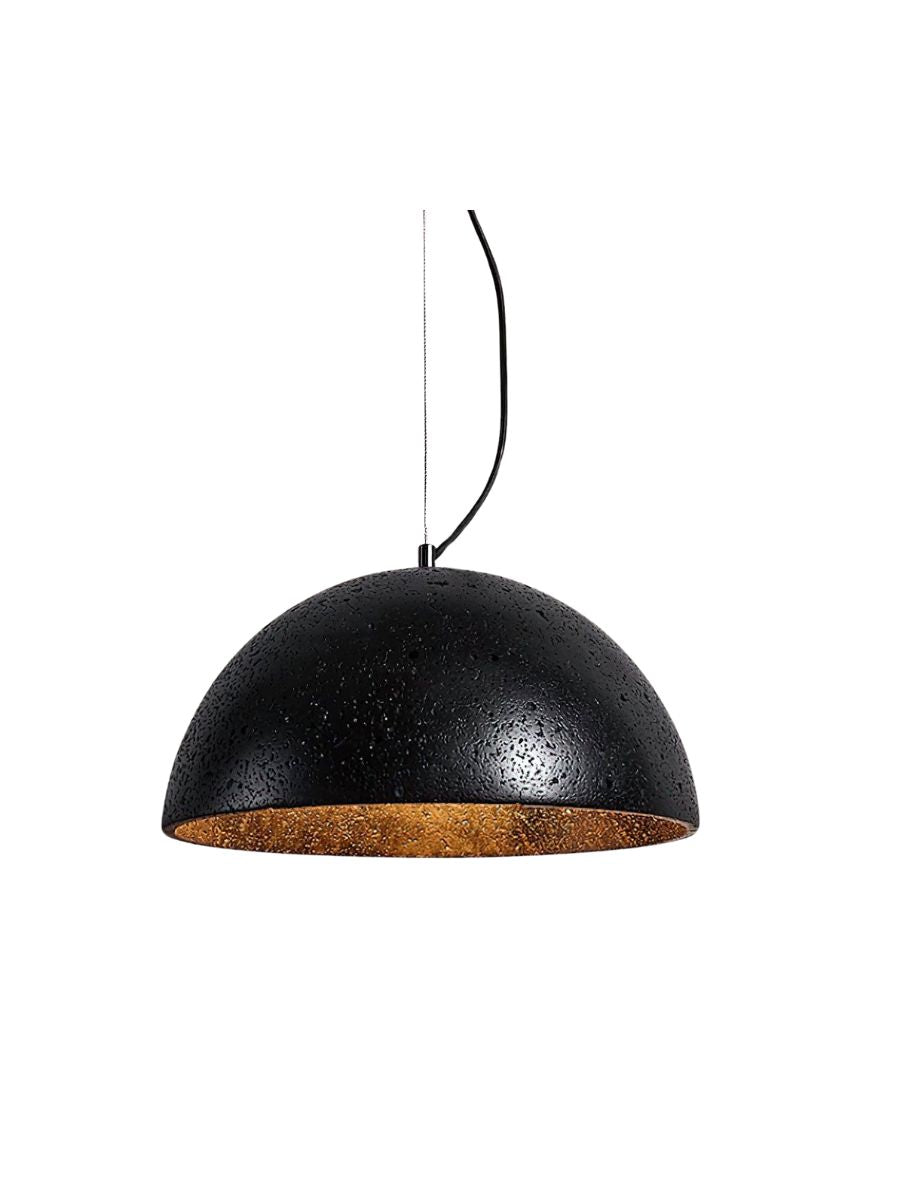 Modern Minimalist Travertine Hemisphere Pendant Lamp