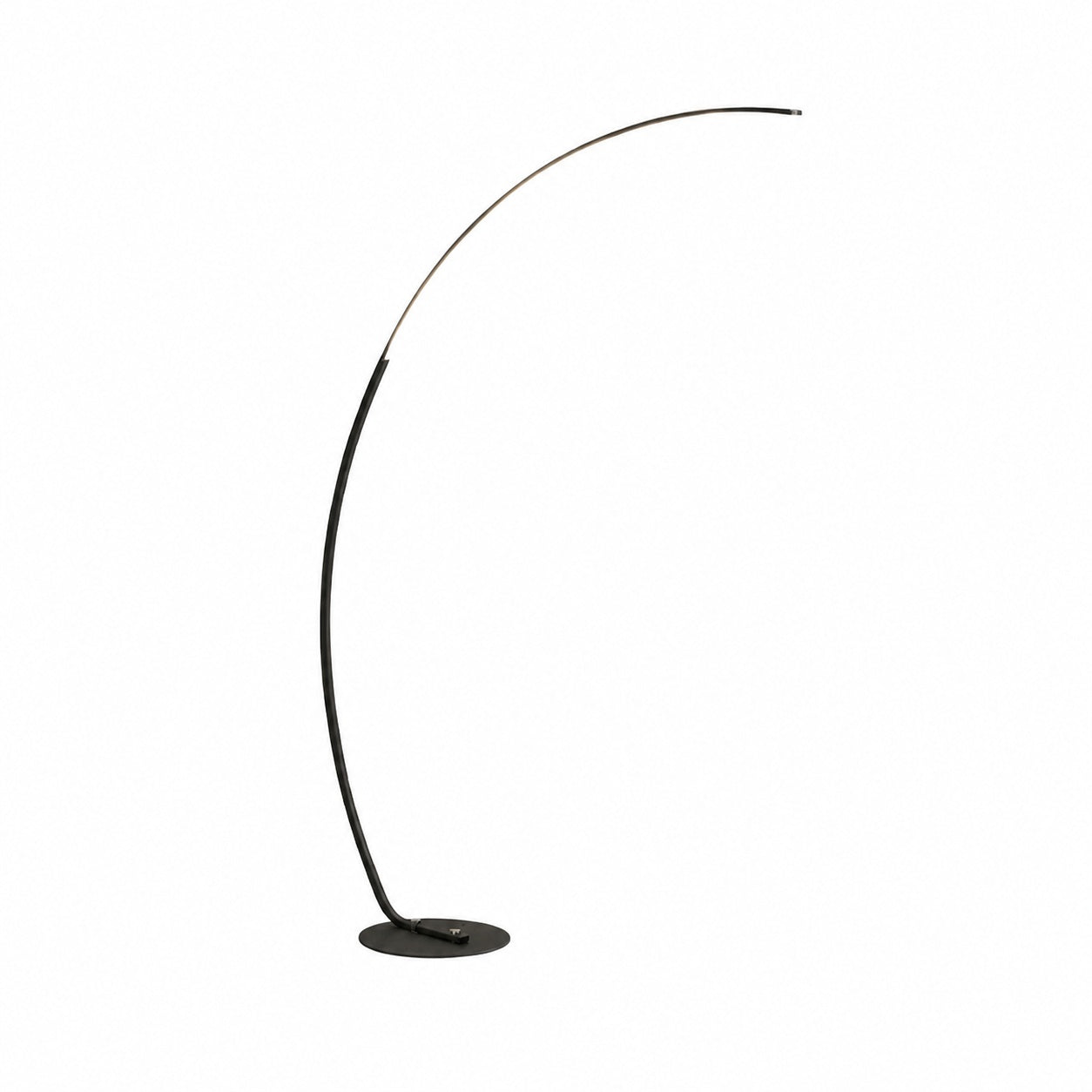 Lirra Minimal Curved Floor Lamp – Elegant Metal Accent for Living Spaces