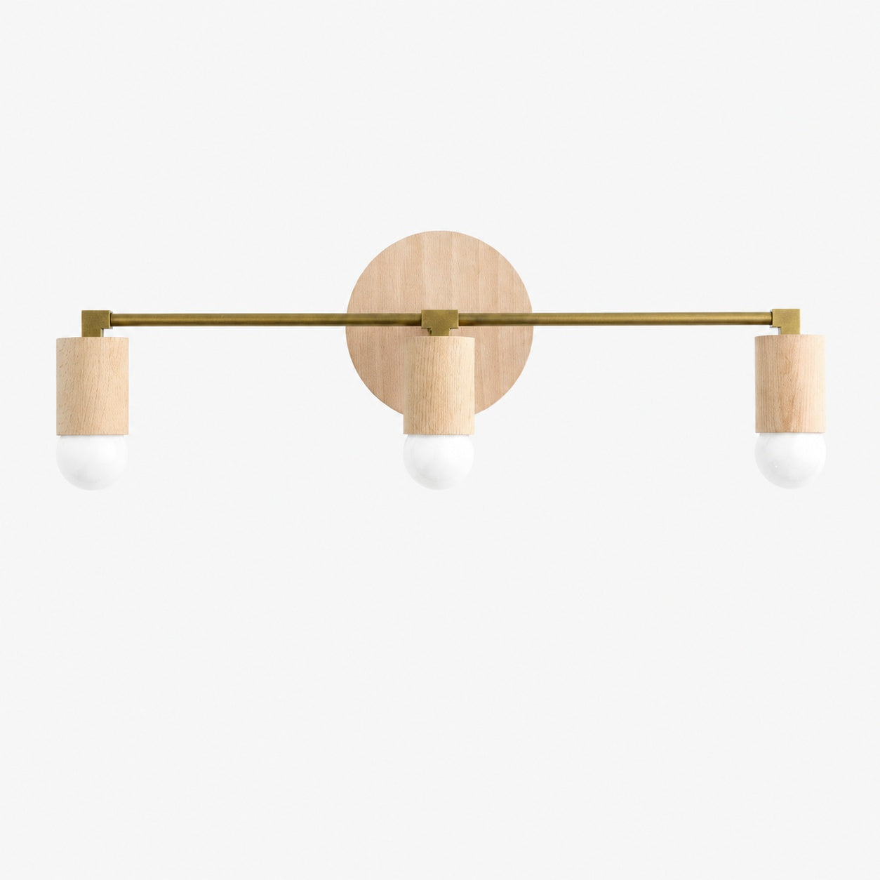Mobilux Line Wood and Vanity Light - Bohemian Bathroom Lighting Fixture