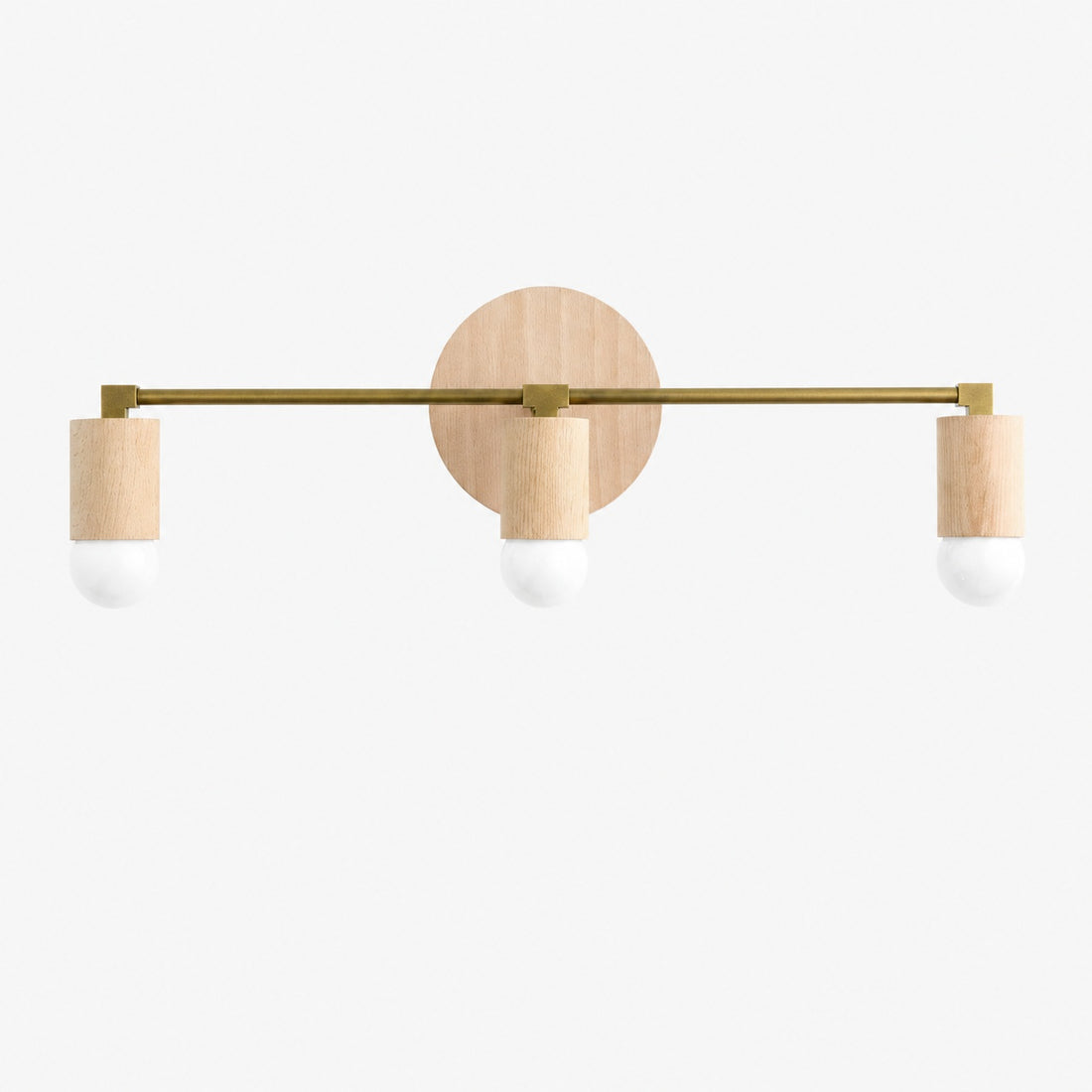 Mobilux Line Wood and Vanity Light - Bohemian Bathroom Lighting Fixture