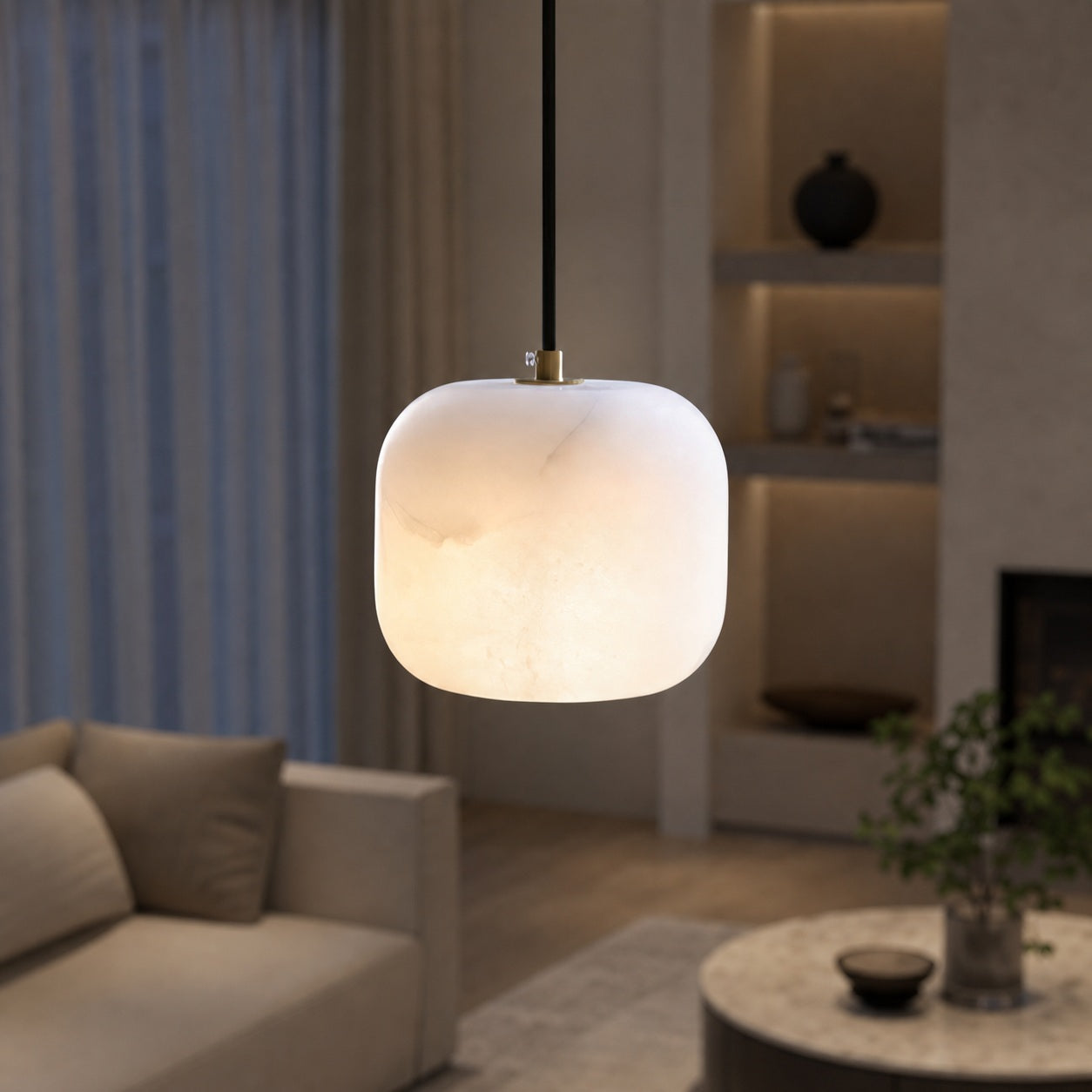 Alabaster Bedside Pendant Light