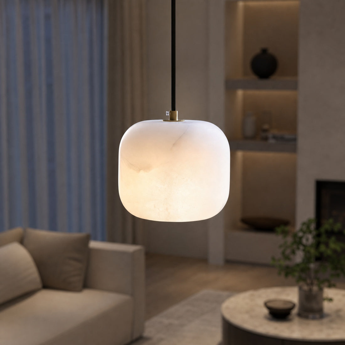 Alabaster Bedside Pendant Light