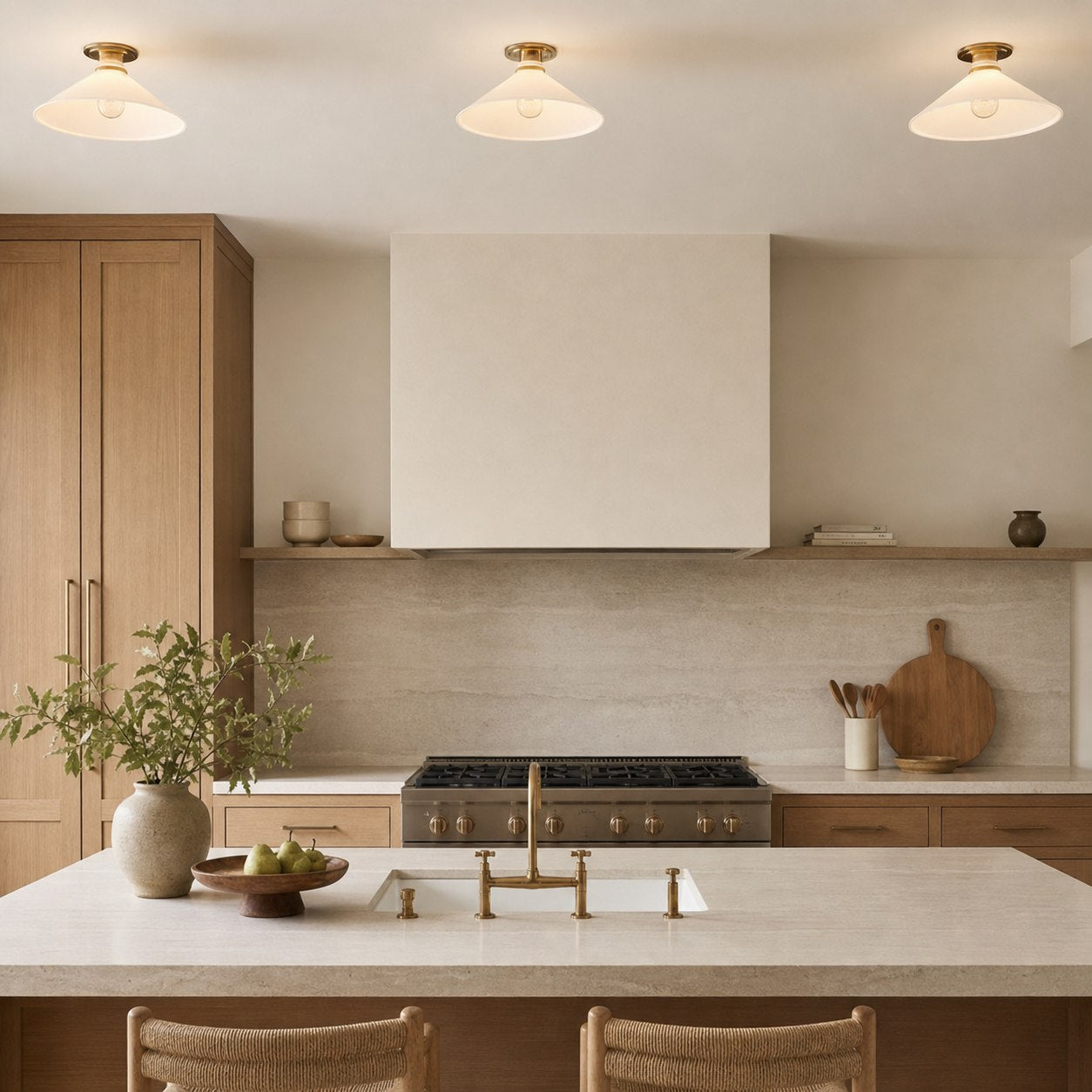 Aurenza Timeless Flush Mount Light - Farmhouse Design with Simple Elegant Charm