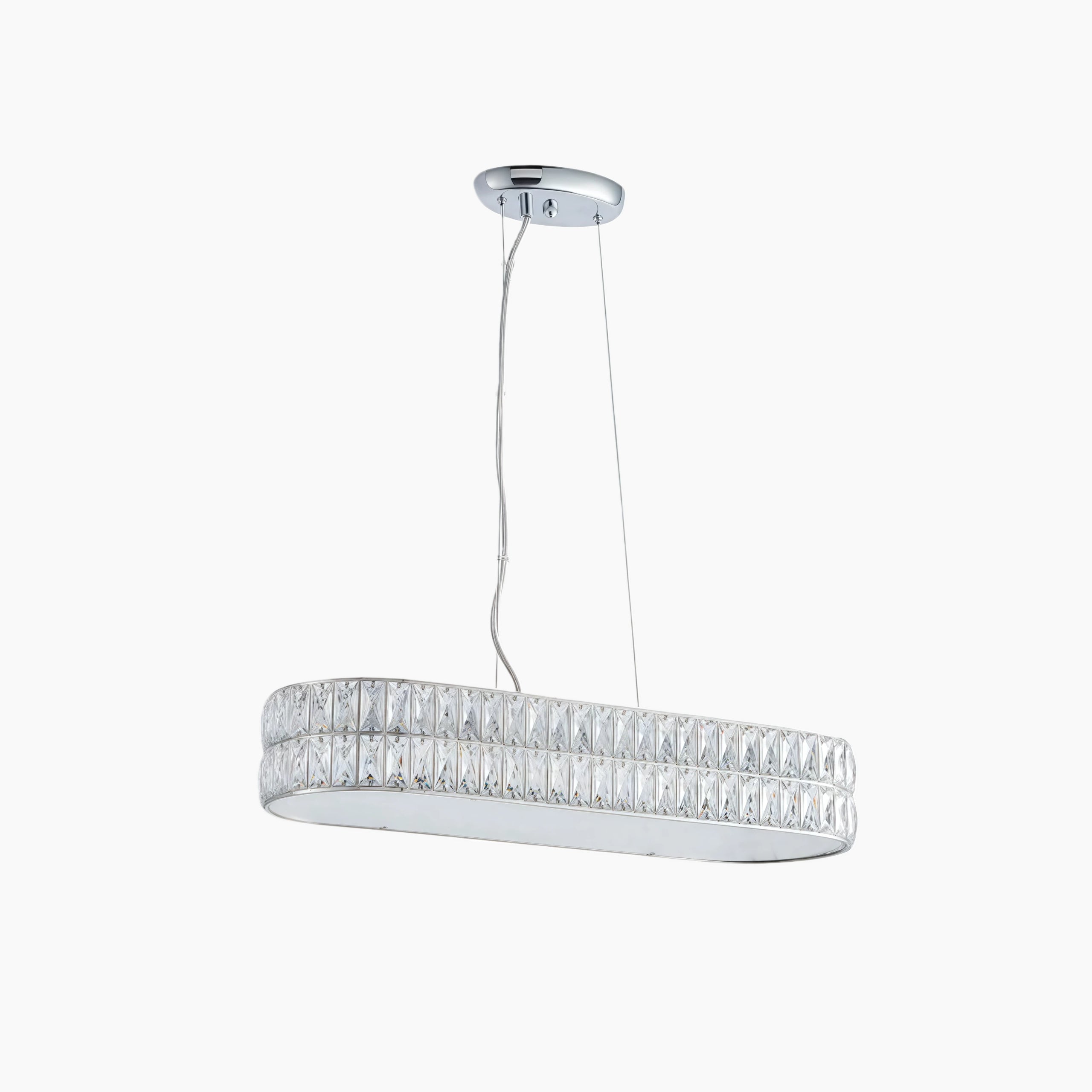 Glomara Style Geometric Crystal Pendant Light – Glamorous Dining Room Centerpiece