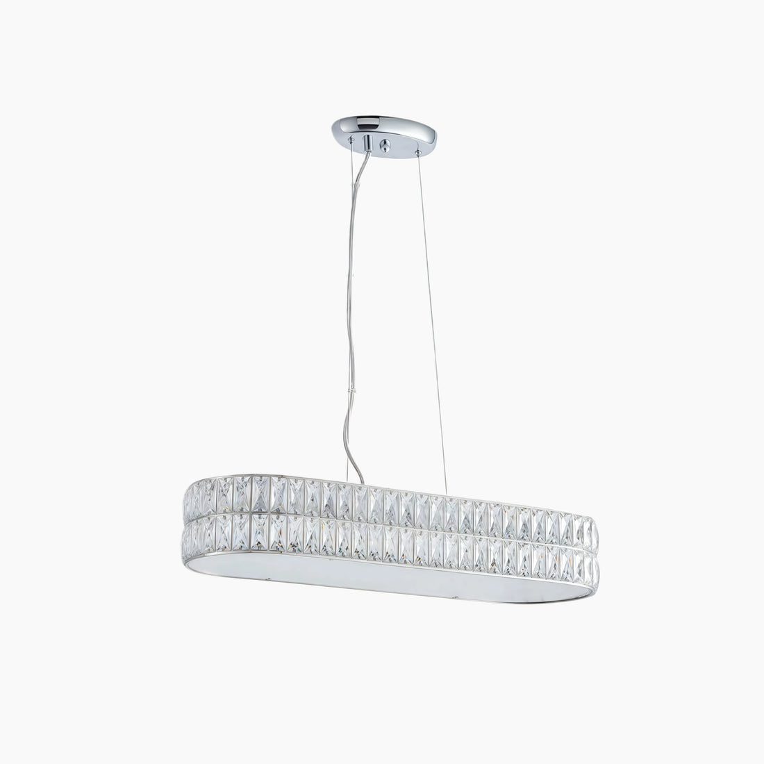 Glomara Style Geometric Crystal Pendant Light – Glamorous Dining Room Centerpiece