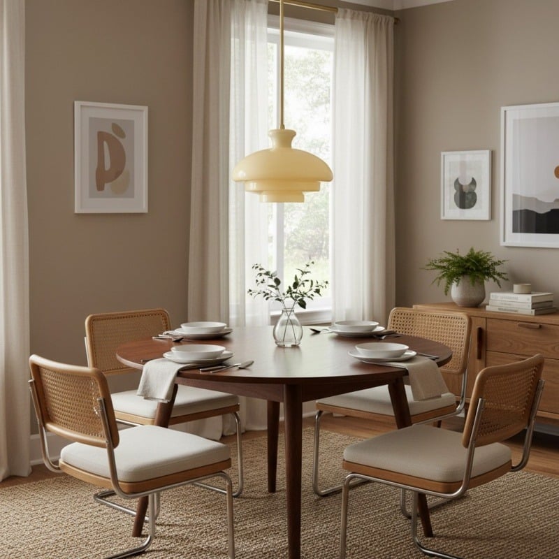 HaloVita Decorative Pendant Lamp - Minimalist Metal and Glass Pendant for Living Areas