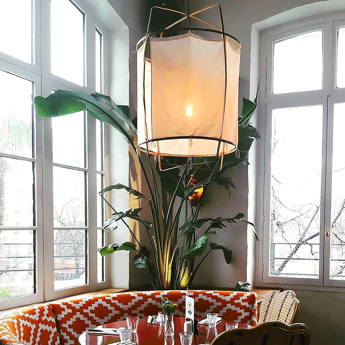 Straight Hollow Tulle Pendant Lighting