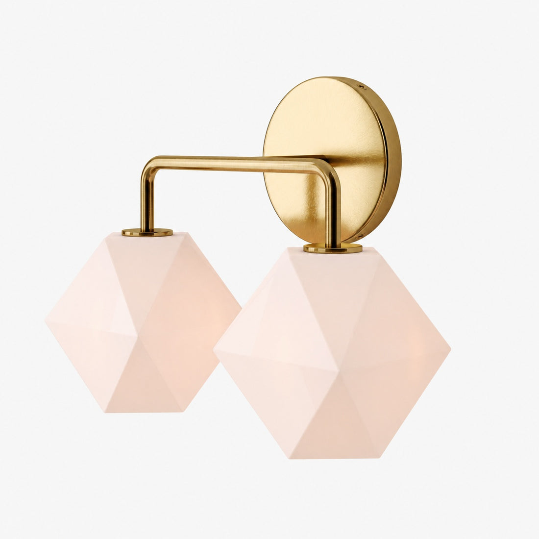 Talvior Geometric Modern Bathroom Sconce - Faceted Shade Light in Luxe Finishes