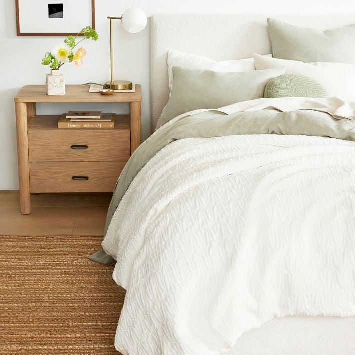 Brina Glass USB Table Lamp - Modern Bedside Desk Light with Style