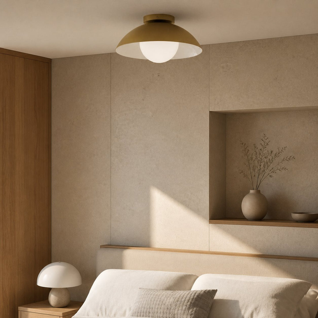 Orblia Minimal Flush Mount Light Fixture - Modern Aesthetic for Home Interiors