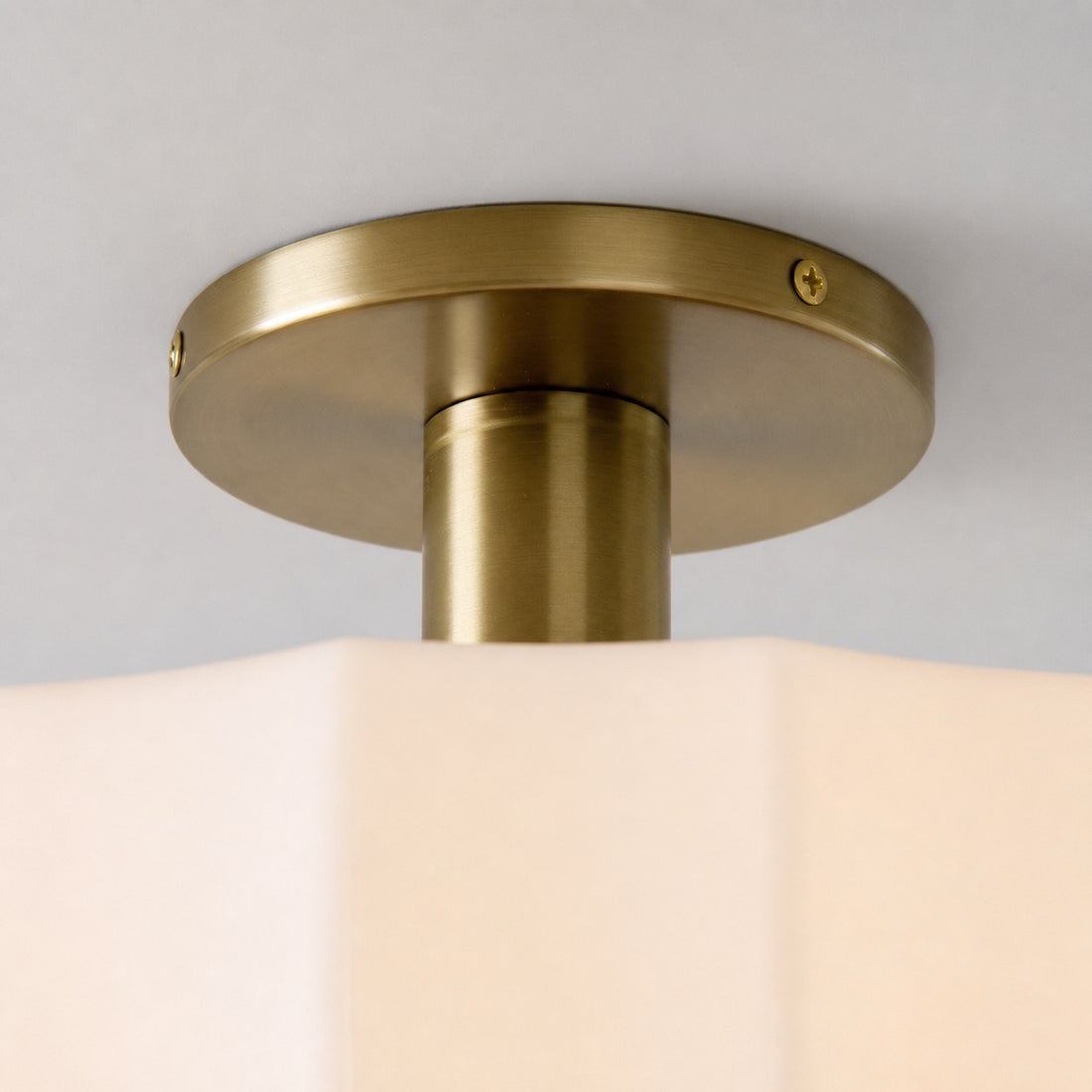 Vexrona Tiered Glass Shade Flush Mount – Contemporary Lighting for Bedrooms and Hallways