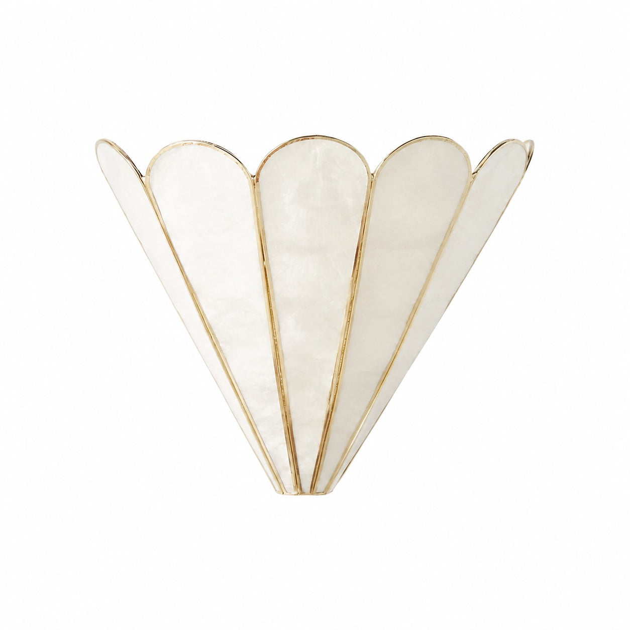 Lumica Capiz Faceted Wall Light - Brass & Iron Sconce in Gold Finish