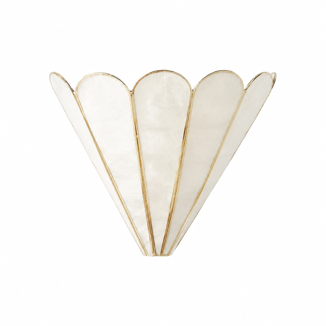 Lumica Capiz Faceted Wall Light - Brass & Iron Sconce in Gold Finish