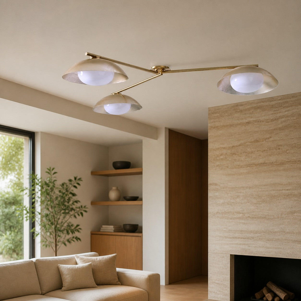 Elorina 3-Light Flush Mount Glass/Metal Ceiling Light - A Stylish Fixture for Modern Spaces