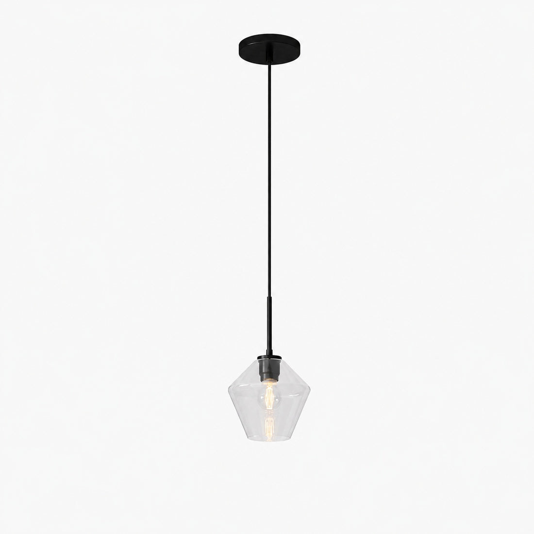 Merin Transparent Glass Sculpture Geometric Chandelier