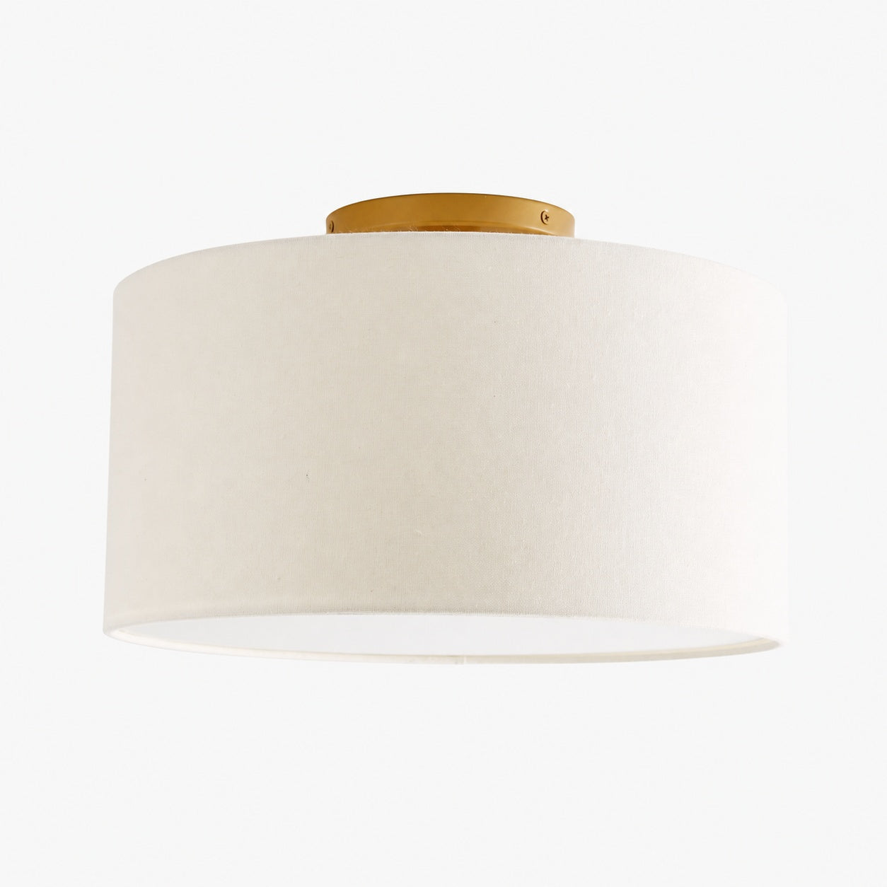 Jelvane Drum Flush Mount with Fabric Shade