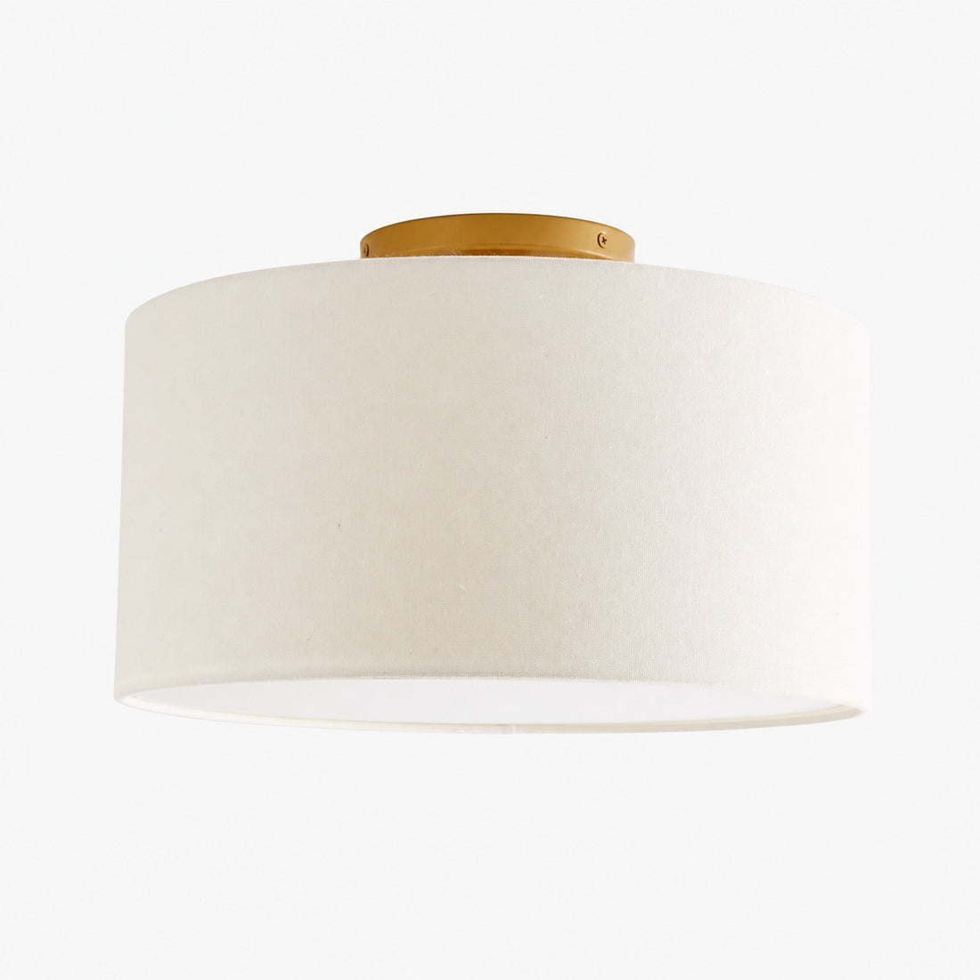 Jelvane Drum Flush Mount with Fabric Shade